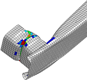 LS-Dyna crash simulation plastic strain